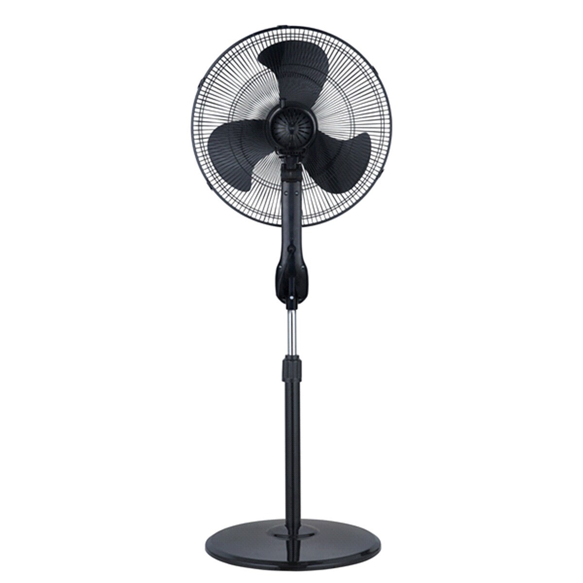 slide 2 of 2, Polar Wind Stand Fan W/ Remote Black, 18 in, 18 in