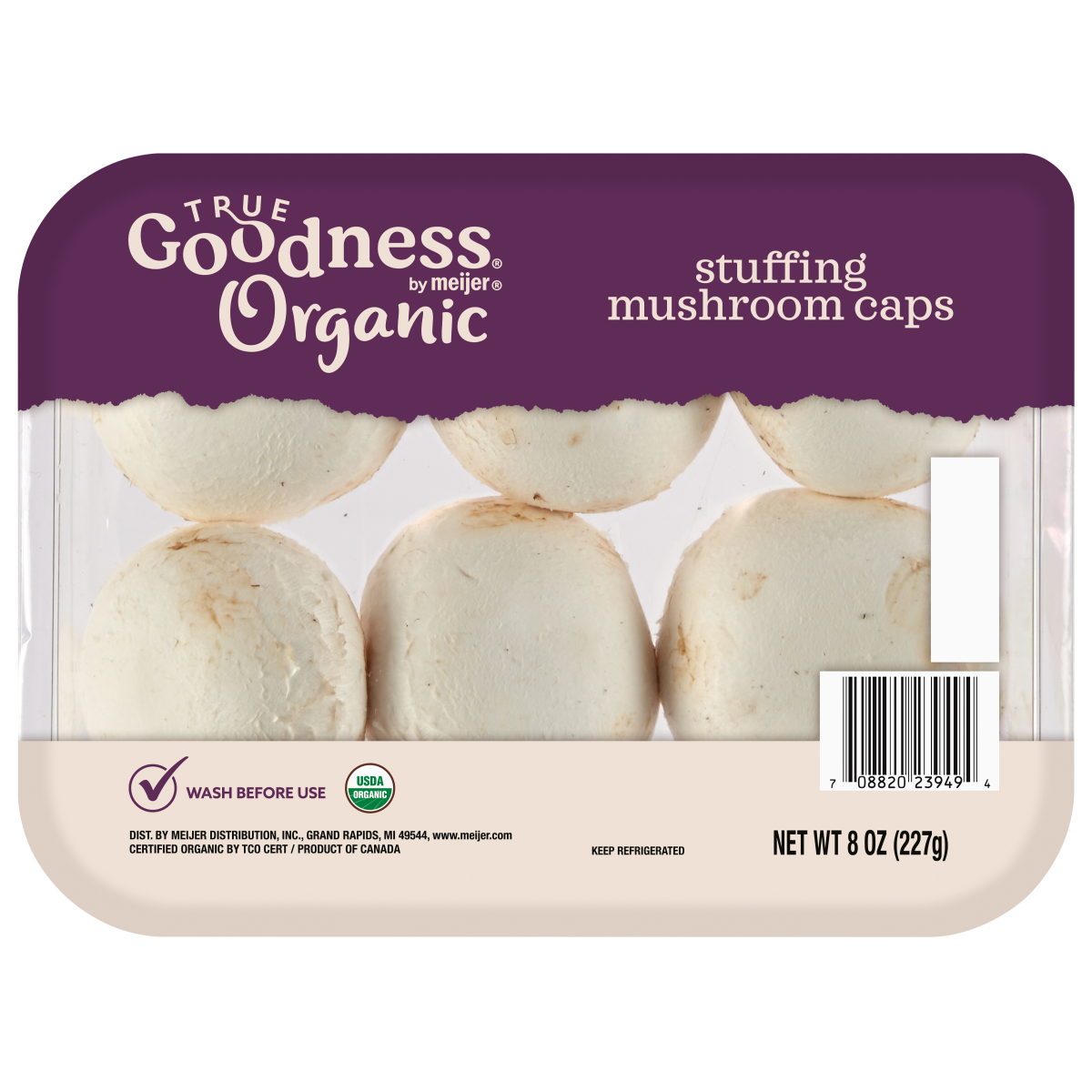 slide 1 of 5, True Goodness Organic Stuffing Mushrooms, 8 oz, 8 oz