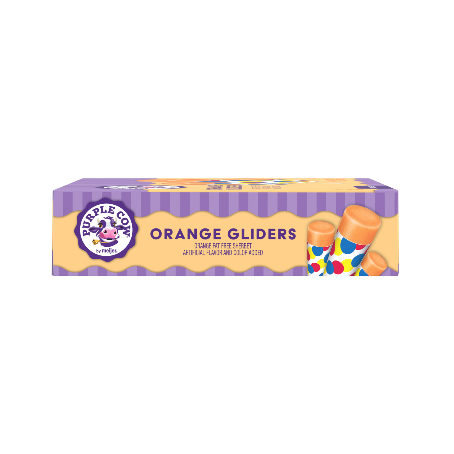 slide 4 of 6, Purple Cow Orange Glider, 6 Count, 6 ct