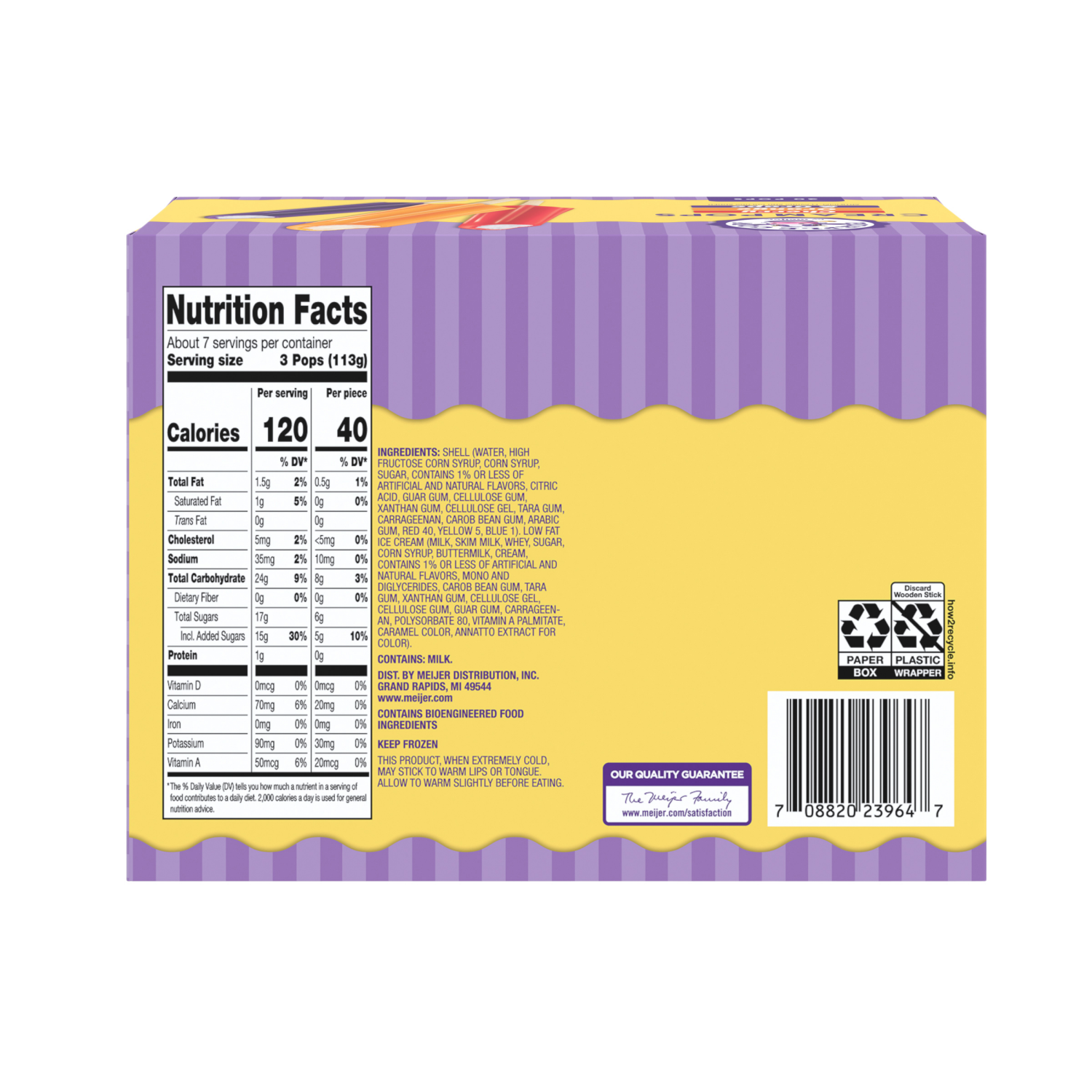 slide 2 of 6, Purple Cow Cherry, Orange & Grape Crème Pops - 20 ct, 20 ct