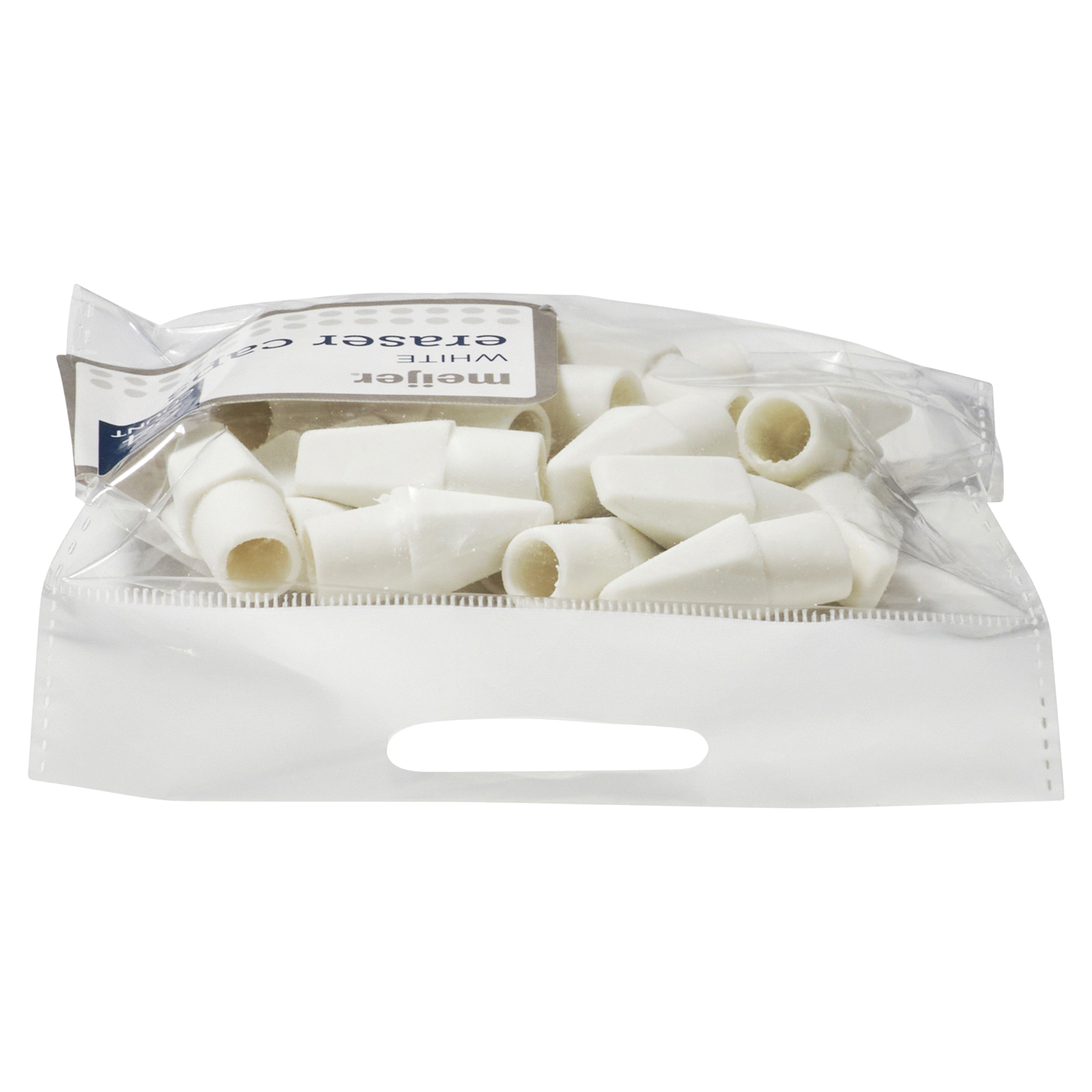 slide 5 of 5, Meijer White Eraser Cap, 24 ct