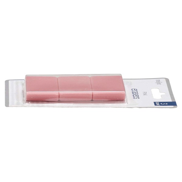 slide 22 of 29, Meijer Pink Eraser Pack, 3 ct