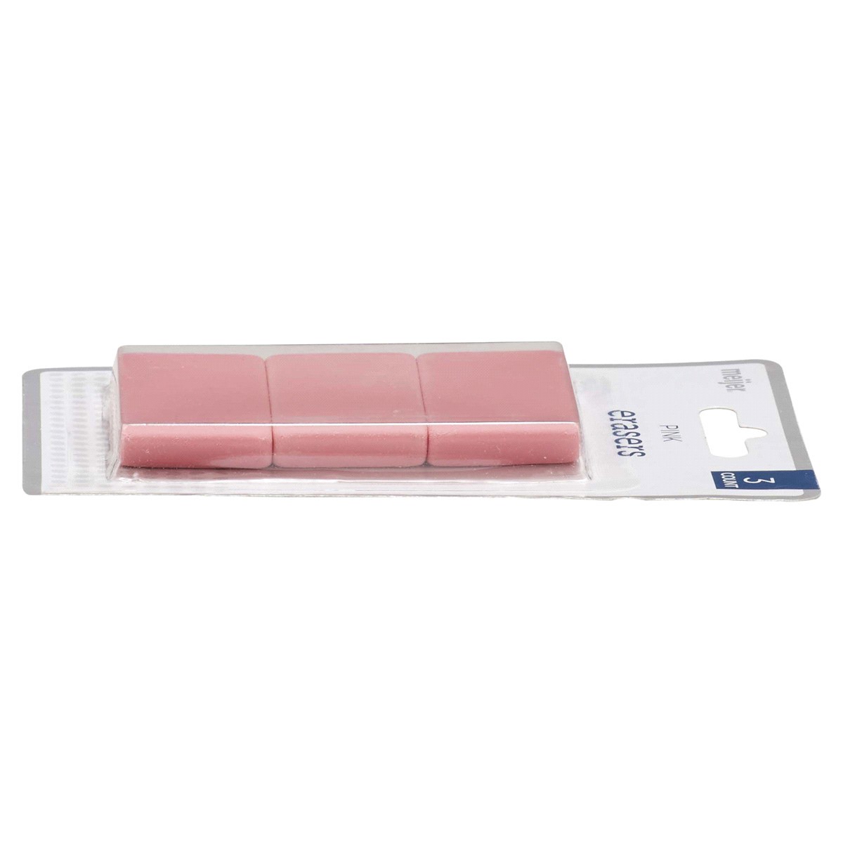 slide 9 of 29, Meijer Pink Eraser Pack, 3 ct