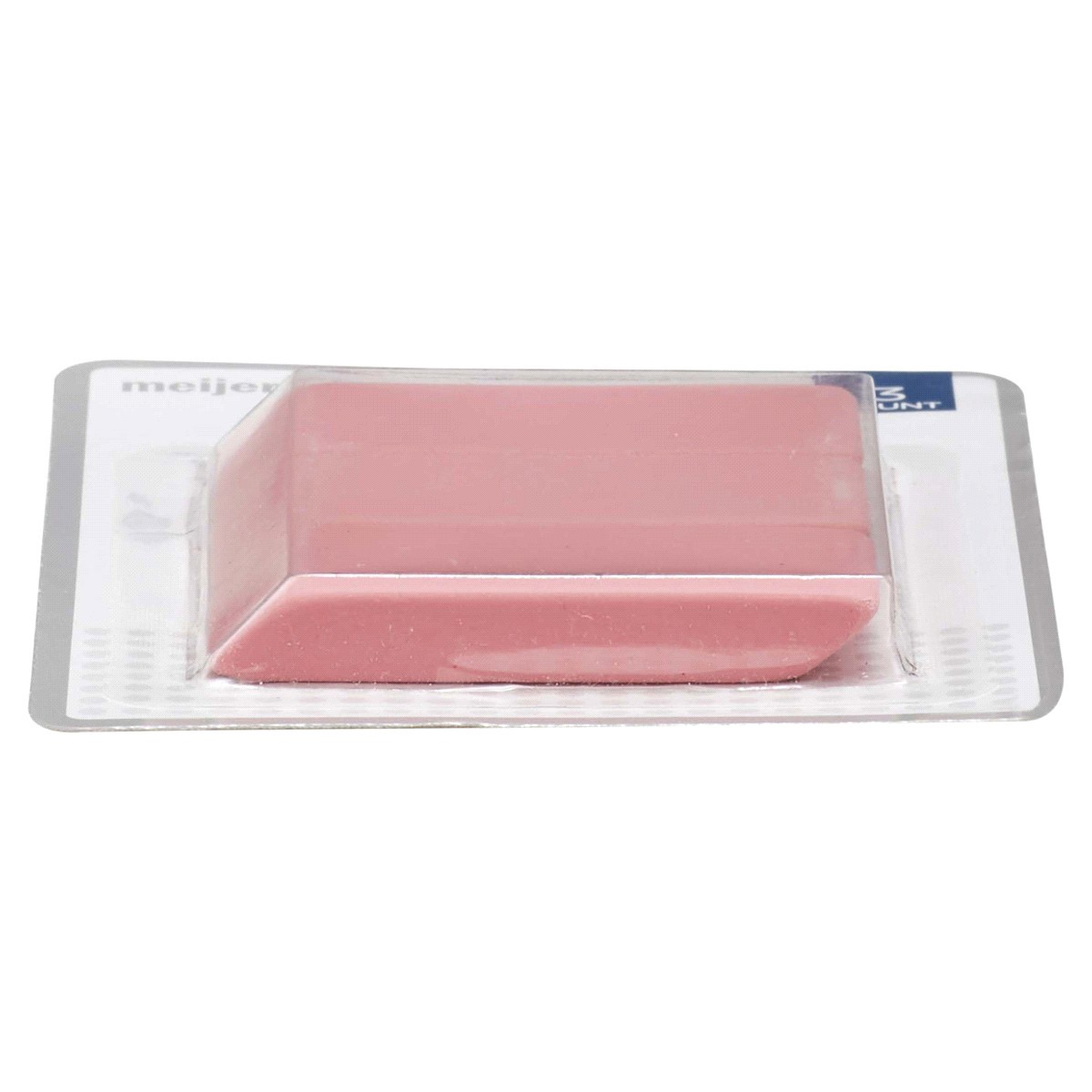 slide 10 of 29, Meijer Pink Eraser Pack, 3 ct