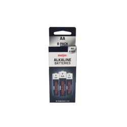 Meijer Mjr Alkaline Battery Aa8 Pk Paper Box Pg