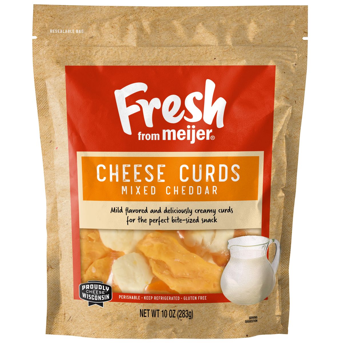 slide 1 of 5, Fresh from Meijer Mixed Cheddar Cheese Curds, 10 oz., 10 oz