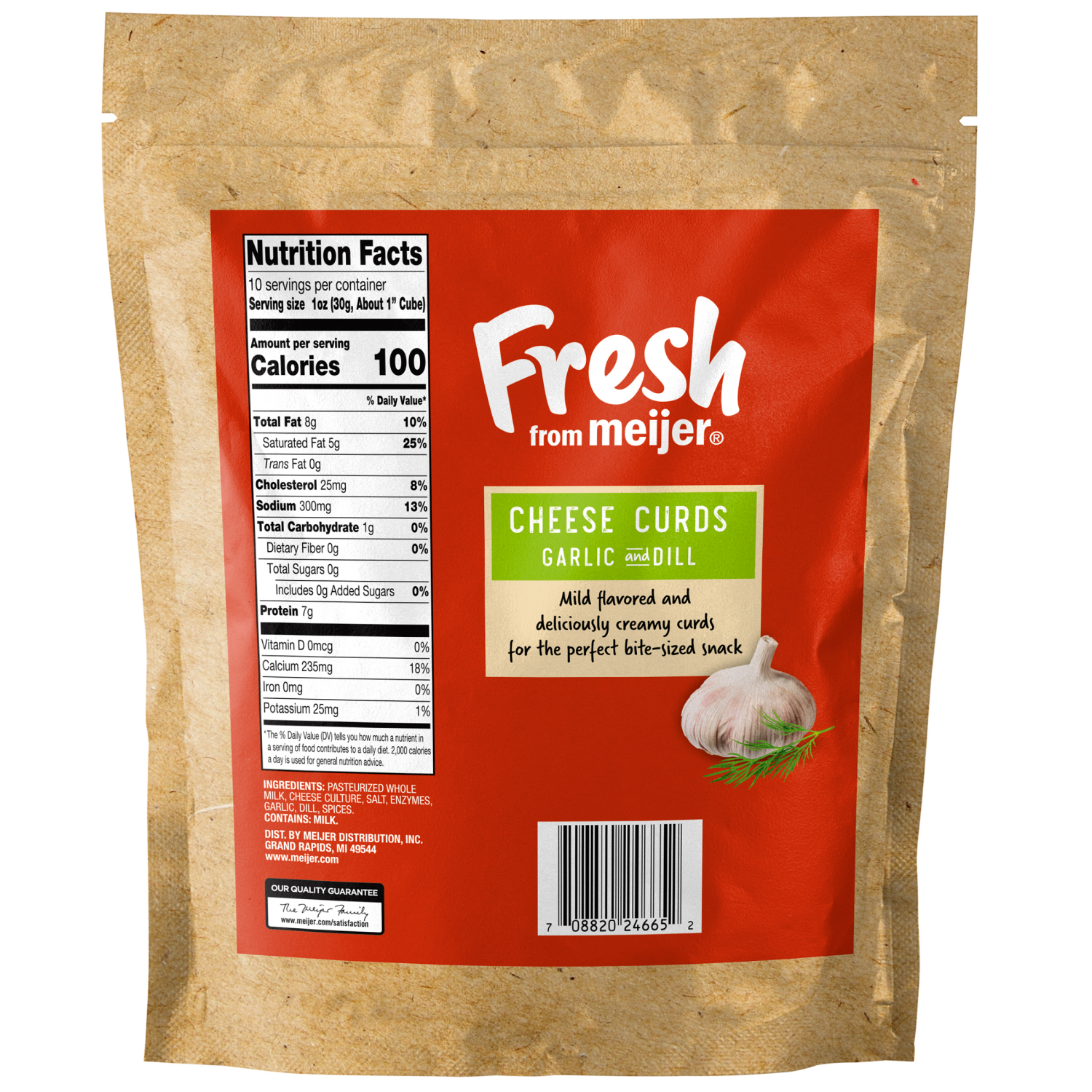 slide 2 of 2, Fresh from Meijer Garlic & Dill Cheese Curds, 10 oz, 10 oz