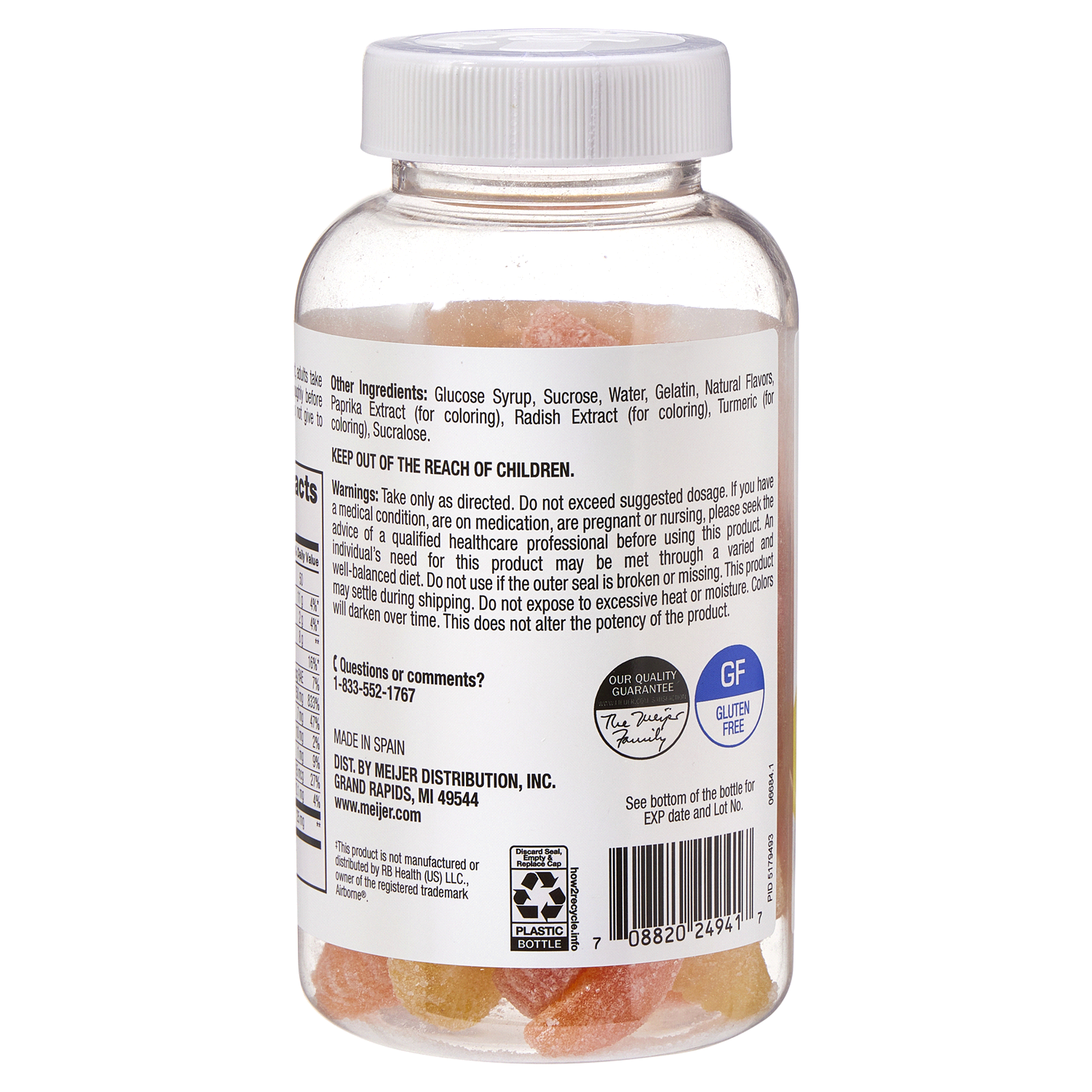 slide 2 of 3, Meijer Vitamin C + Minerals Gummy, 63 ct