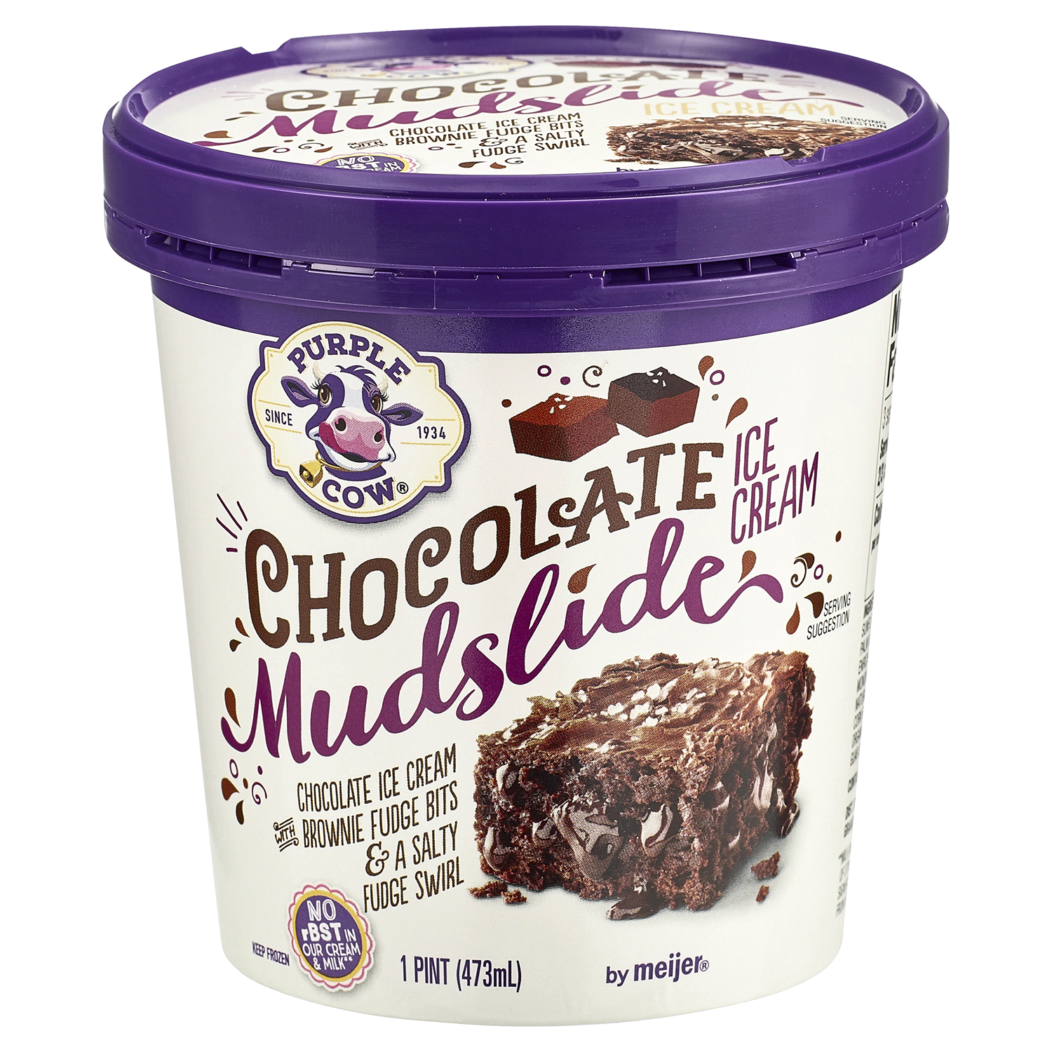 slide 1 of 1, Purple Cow Chocolate Mudslide Ice Cream, 16 oz