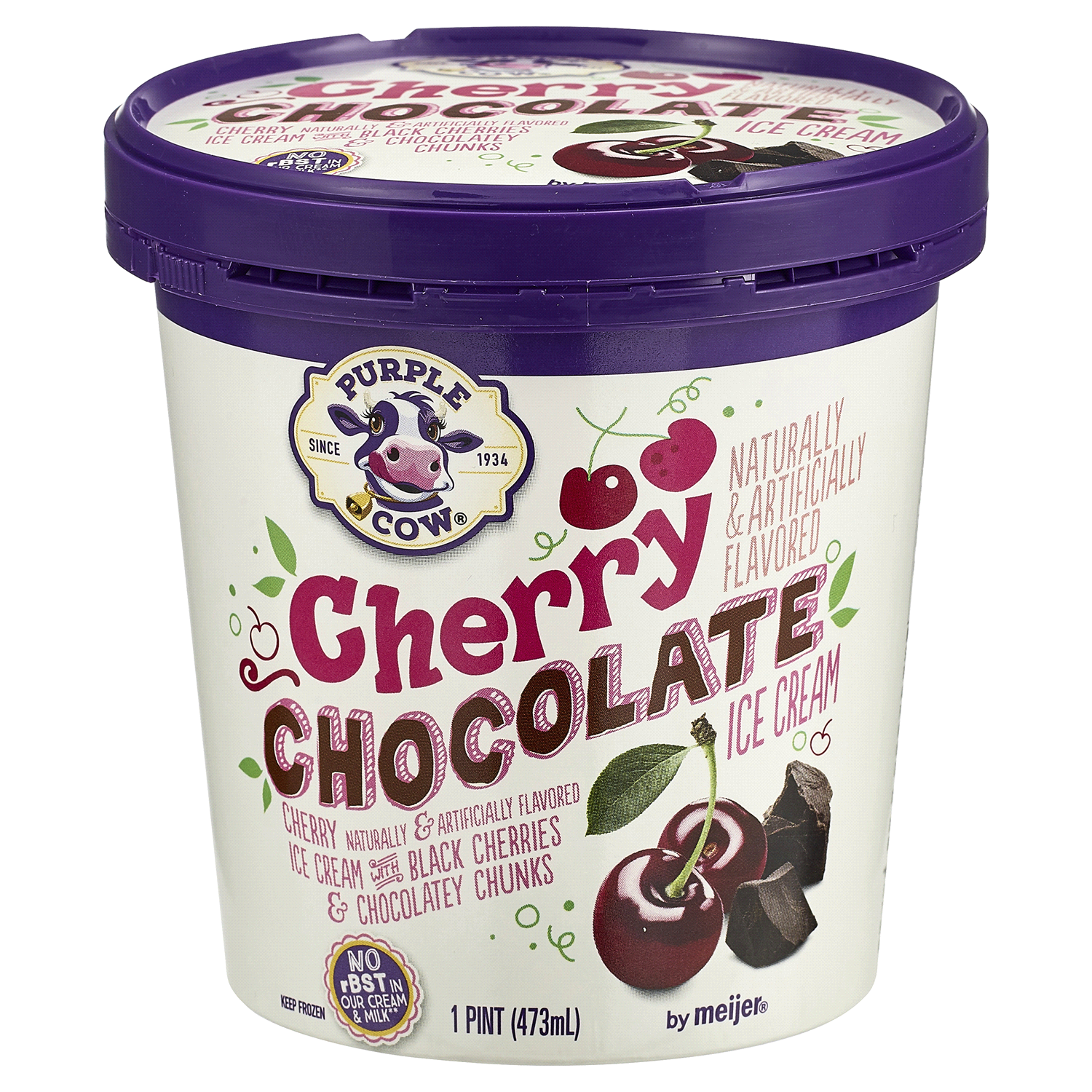 slide 1 of 1, Purple Cow Cherry Chocolate Ice Cream, 16 oz