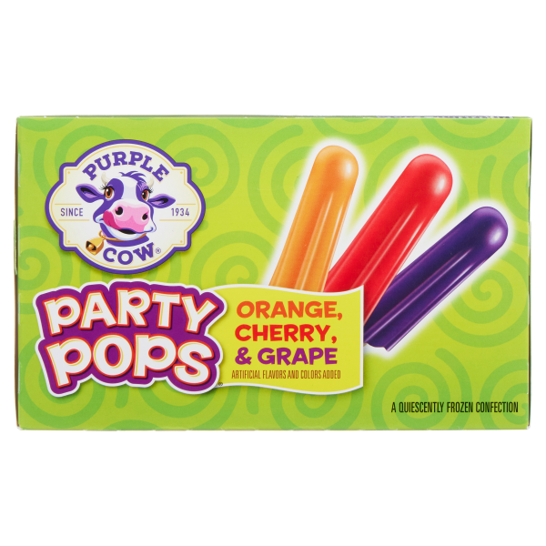 slide 12 of 21, Purple Cow Party Pop Orng/Chry/Grp 20Pk, 20 ct