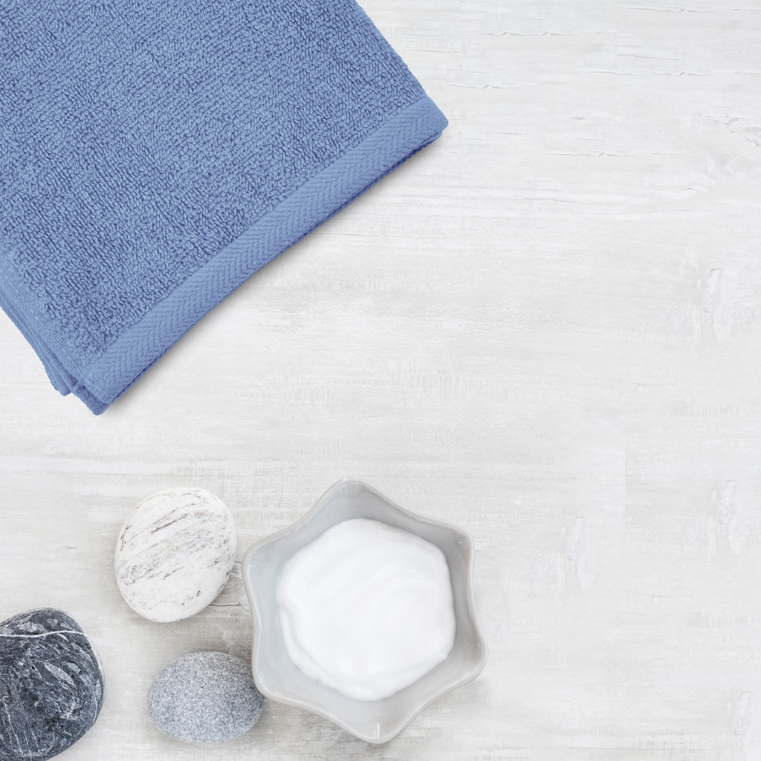 slide 2 of 4, Havenstay Hand Towel, 16 in x 26 in, Colony Blue, 16 in x 26 in