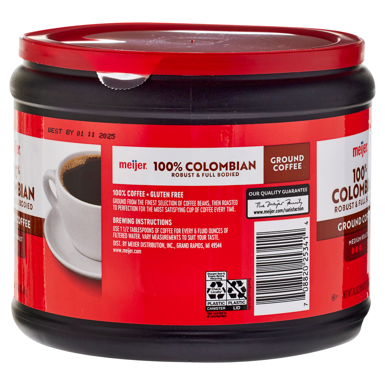 slide 7 of 7, Meijer 100% Colombian Ground Coffee - 24.2 oz, 24.2 oz