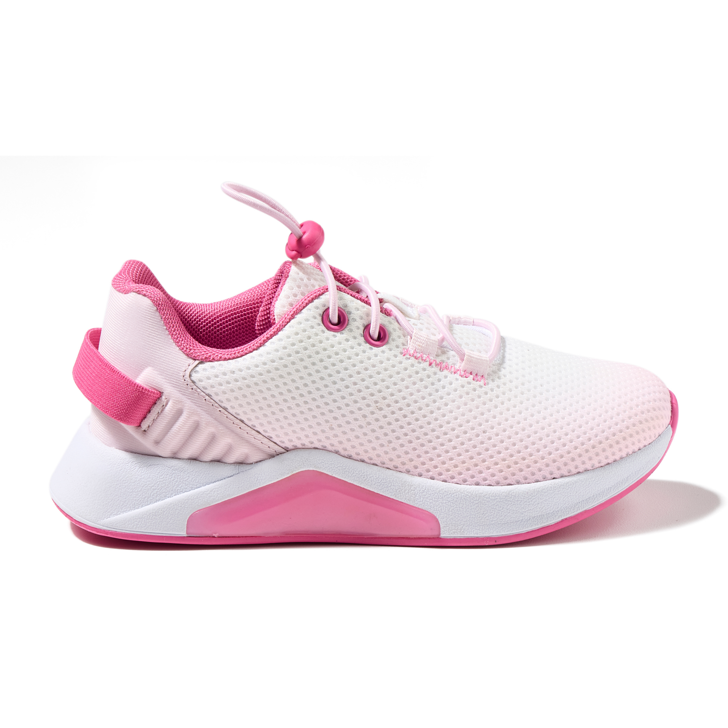 slide 5 of 6, Vively Girls' Alvy Athletic Shoes, White/Light pink/Dark pink, Size 13, Size 13