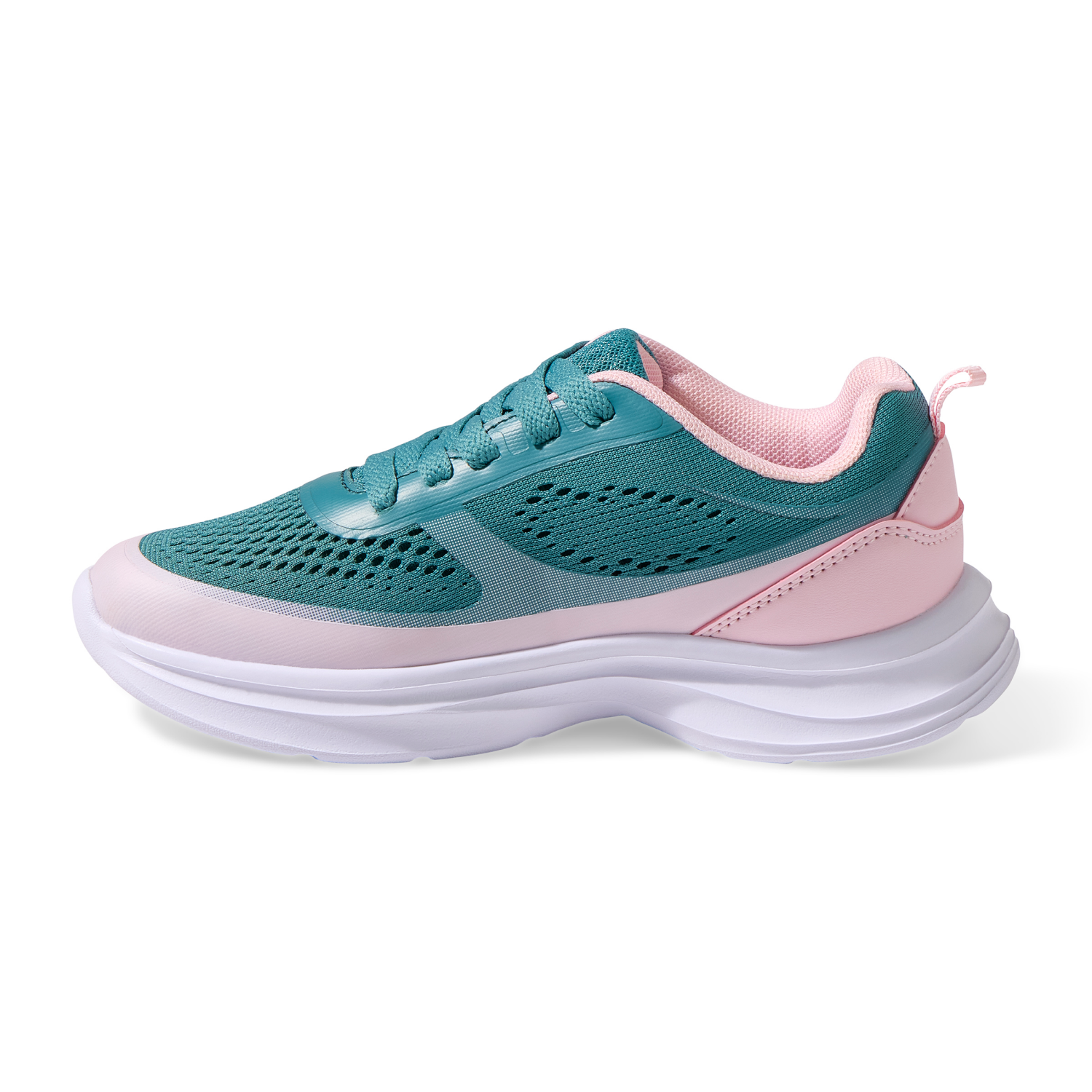 slide 4 of 6, Vively Girls' Galae Athletic Shoes Teal/Pink, Size 5, Size 5