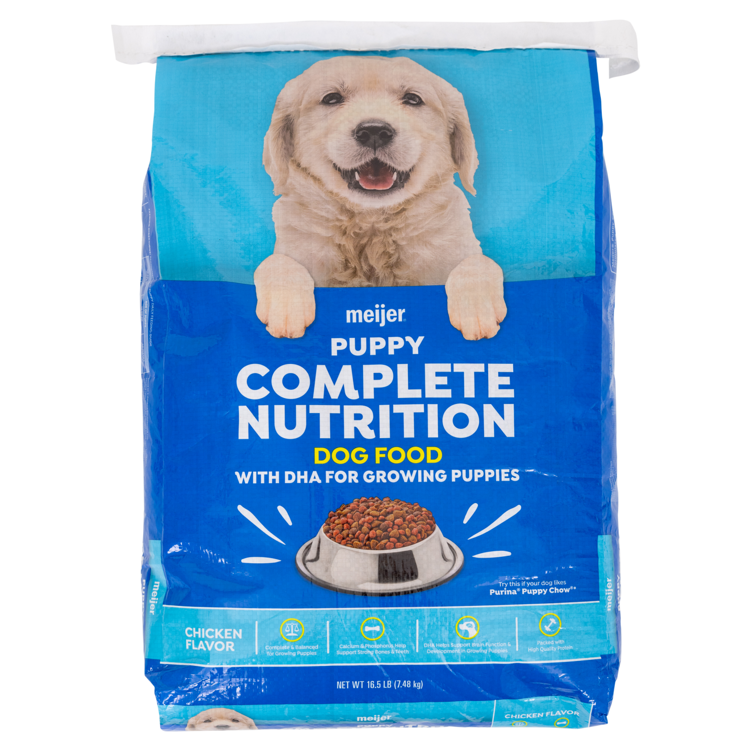 slide 1 of 2, Meijer Dry Puppy Food, Complete Nutrition with DHA, 16.5 lb