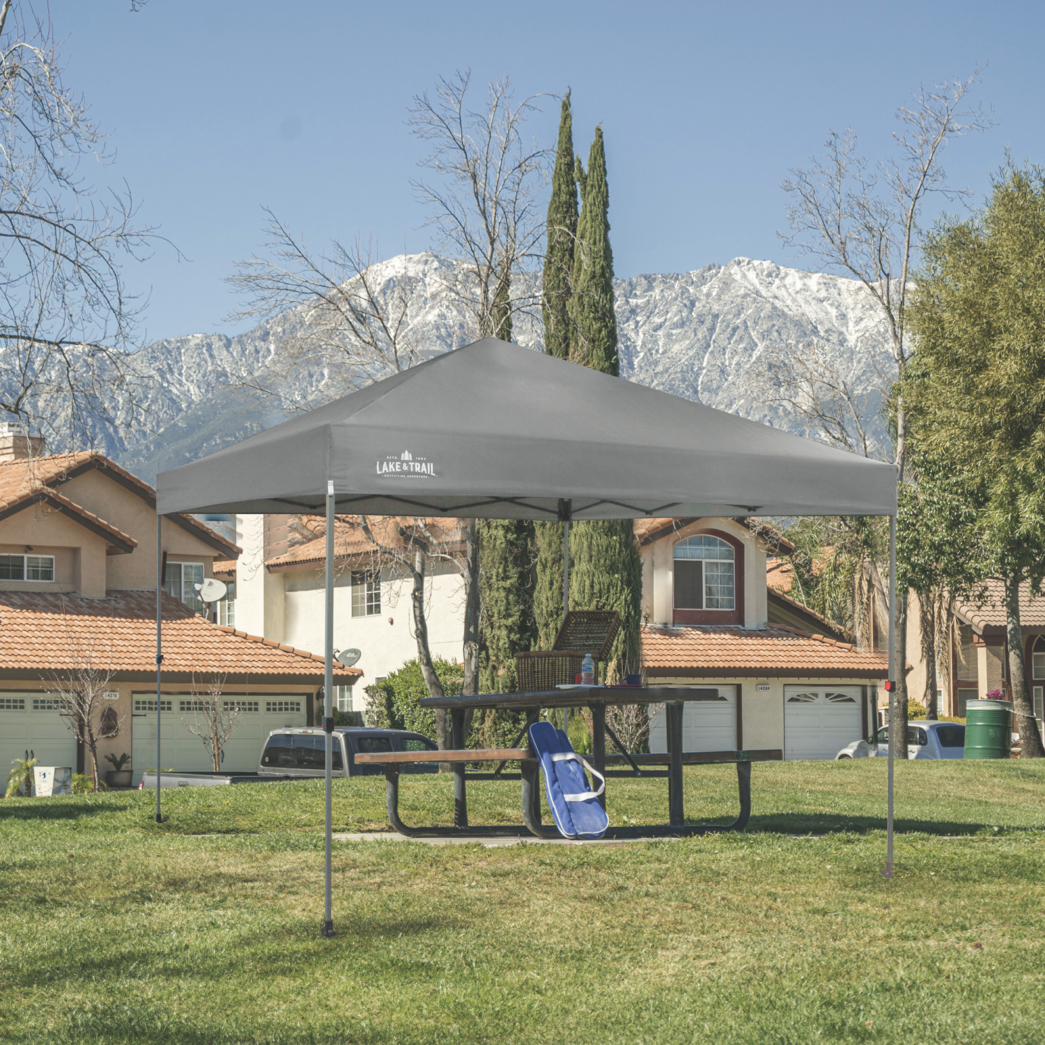 slide 7 of 8, Lake & Trail Straight Leg Canopy 10X10 New V, 10 ft x 10 ft