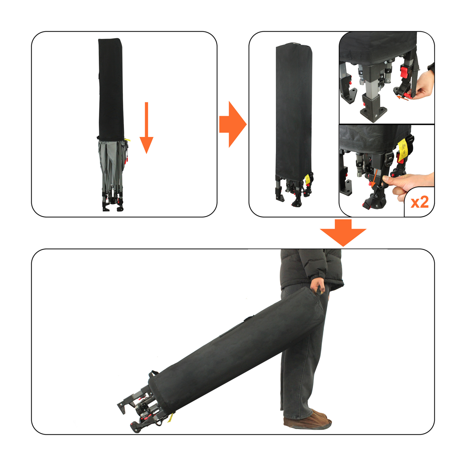 slide 8 of 8, Lake & Trail Straight Leg Canopy 10X10 New V, 10 ft x 10 ft