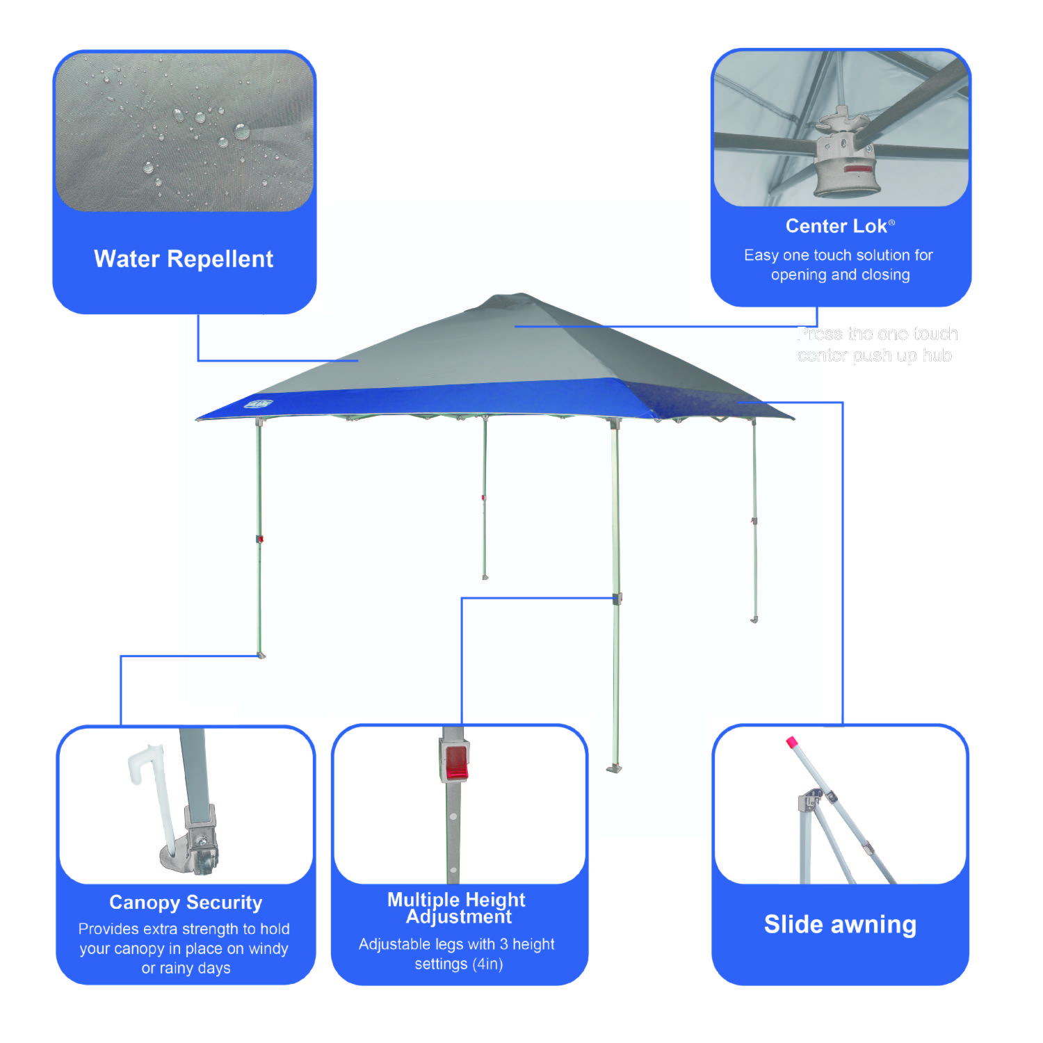 slide 2 of 5, Lake & Trail Mega Shade 144 Pop Up Canopy, 1 ct