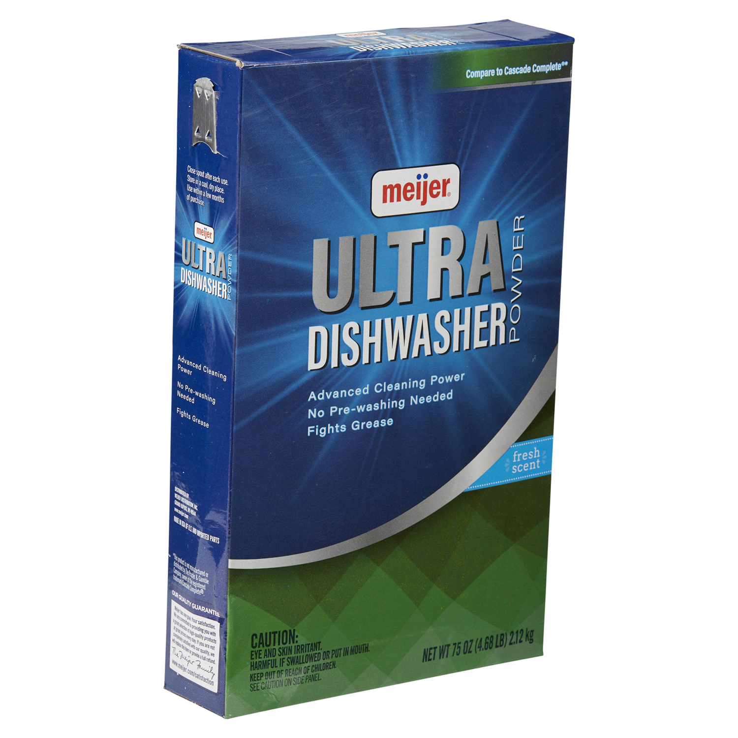 slide 4 of 5, Meijer Ultra Automatic Dishwashing Detergent Powder, Fresh, 75 oz