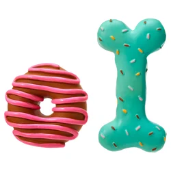 Meijer Latex Frosted Dessert Dog Toy