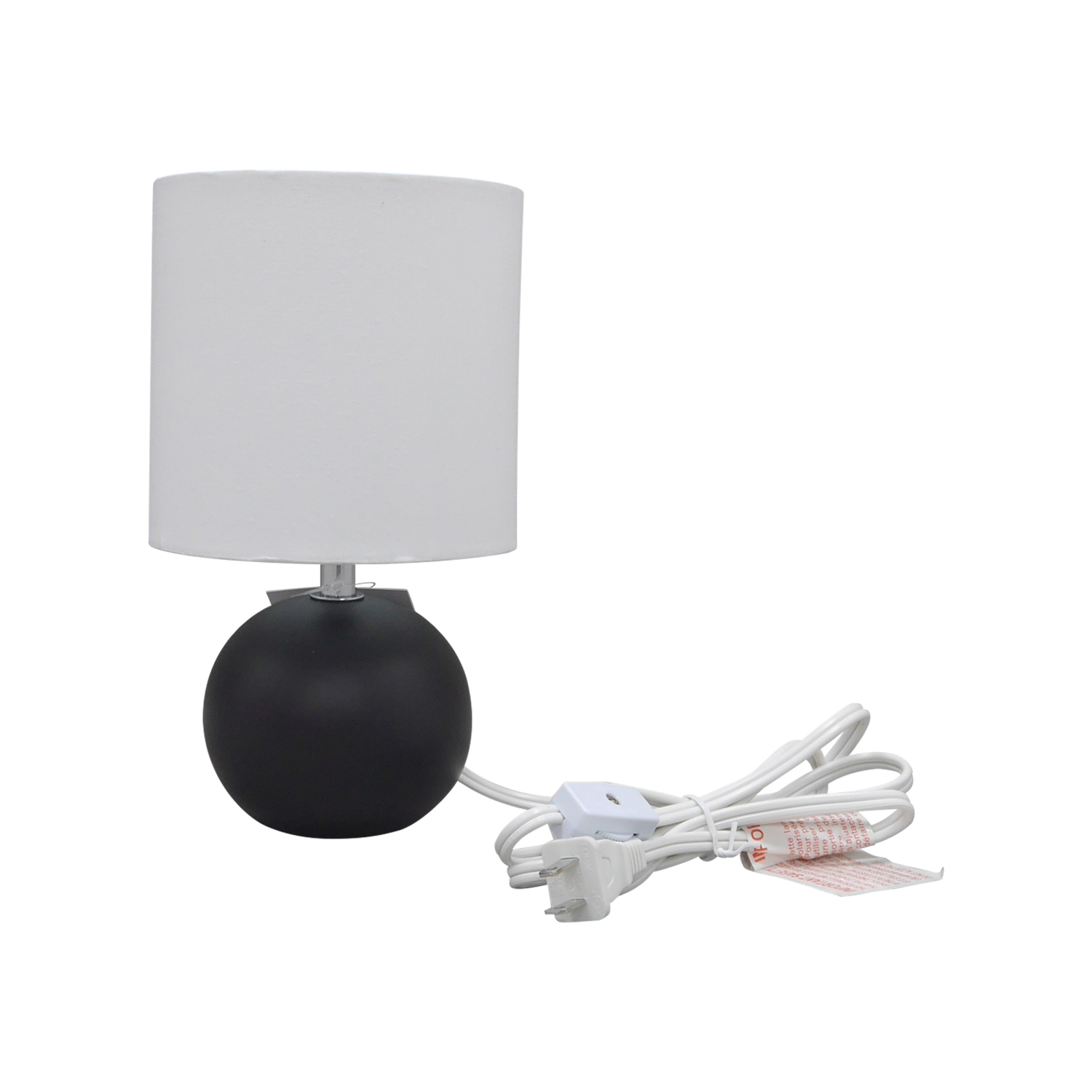 slide 2 of 5, ROOM & RETREAT RR Globe Accent Lamp, 9.25 Inch, Black, 9.25 in