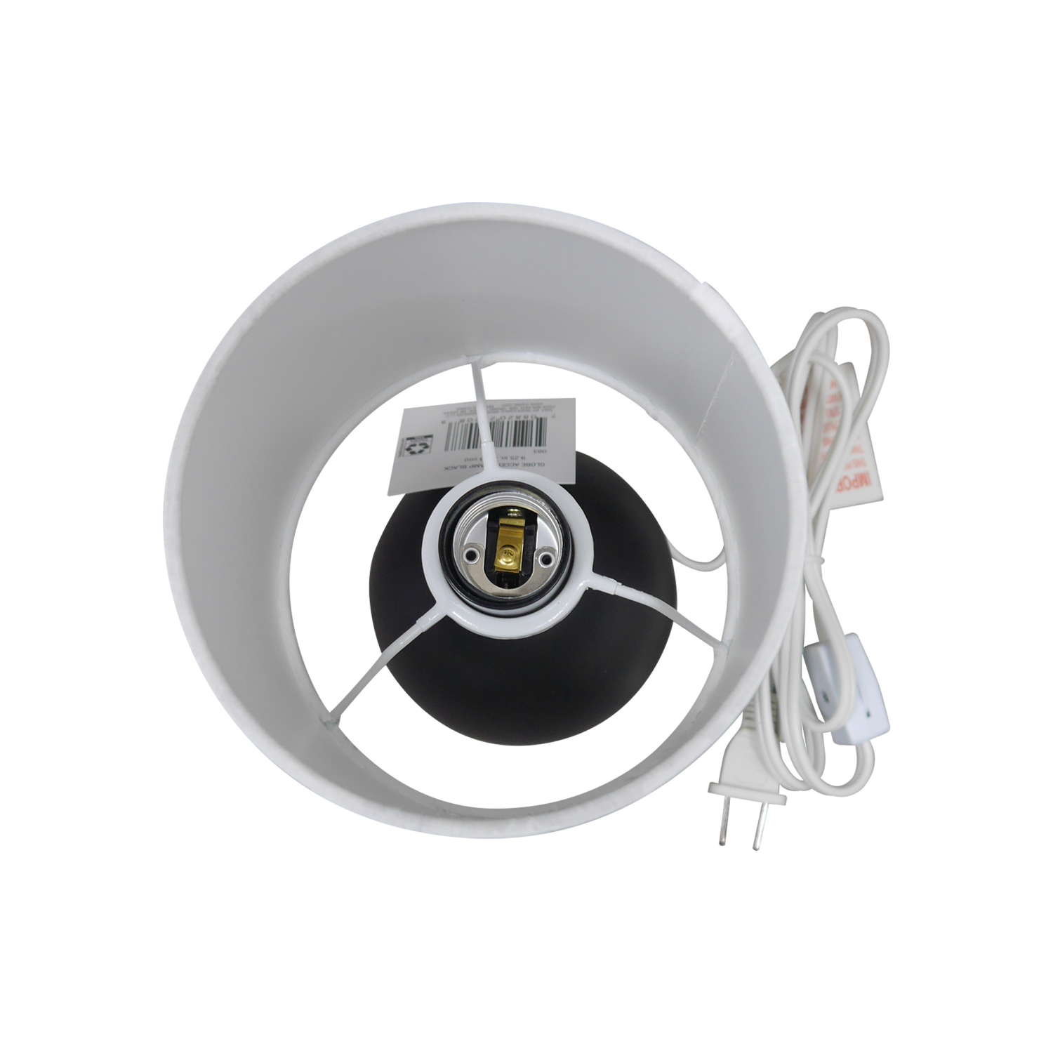 slide 5 of 5, ROOM & RETREAT RR Globe Accent Lamp, 9.25 Inch, Black, 9.25 in