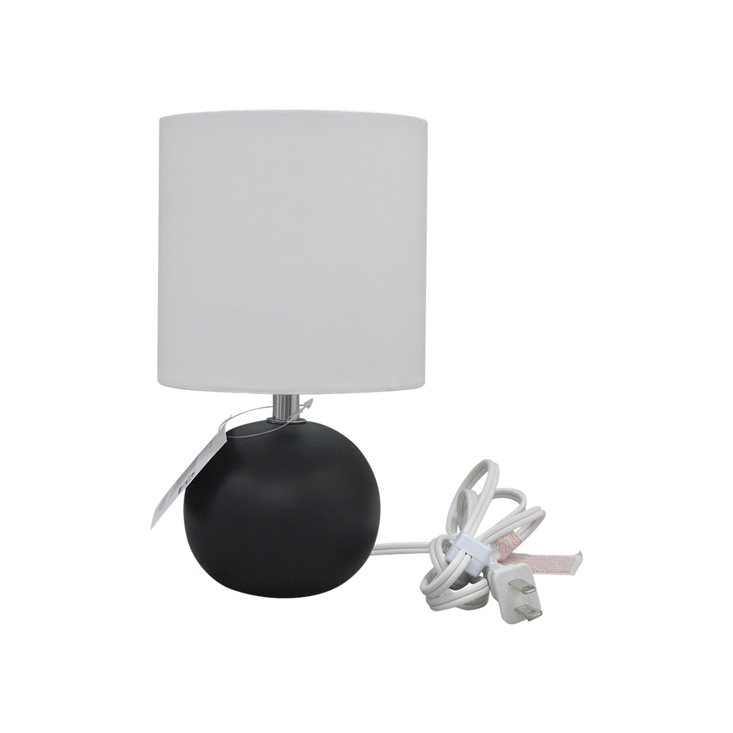 slide 1 of 5, ROOM & RETREAT RR Globe Accent Lamp, 9.25 Inch, Black, 9.25 in