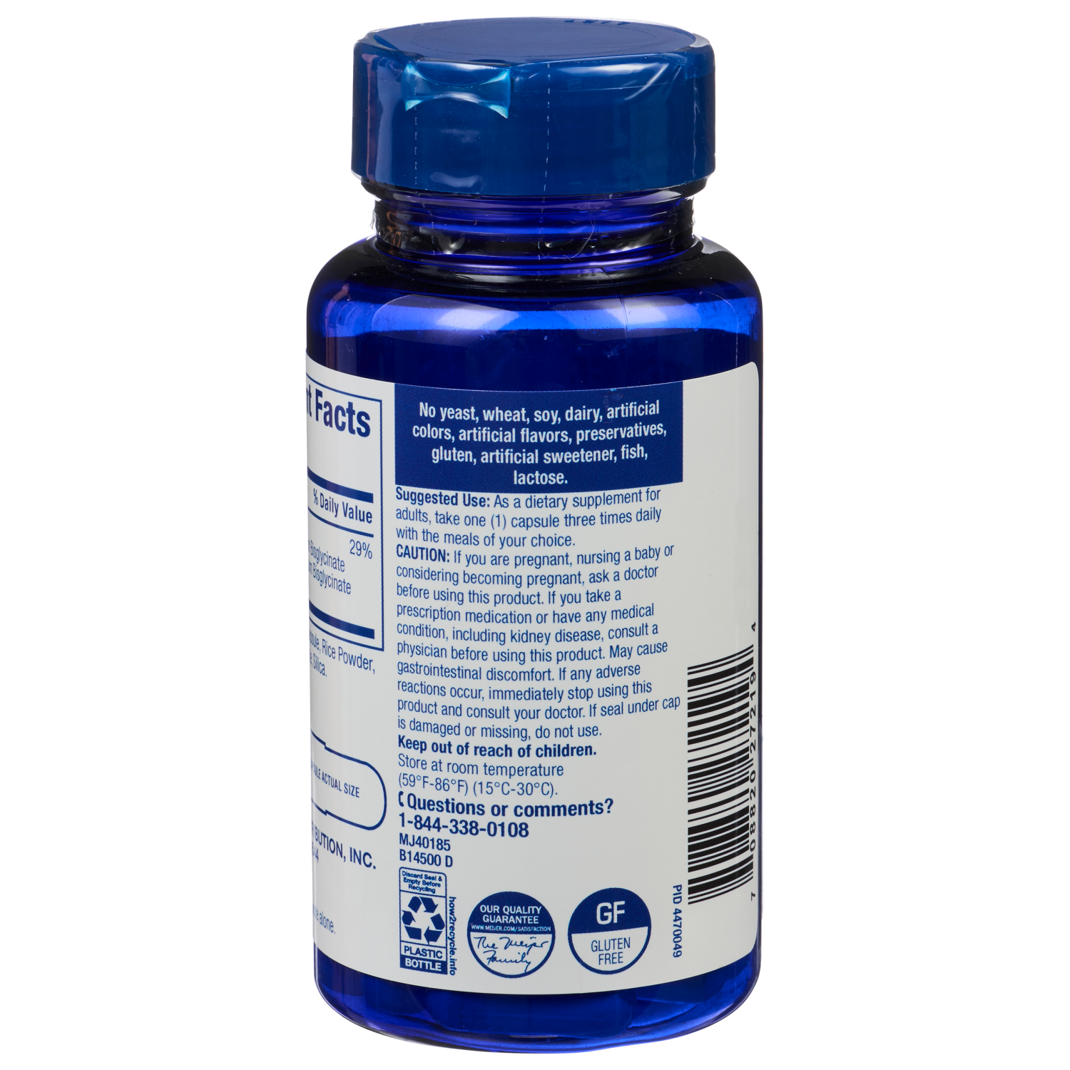 slide 2 of 3, MEIJER WELLNESS Meijer Buffered Magnesium Glycinate Capsules, 60 ct; 665 mg