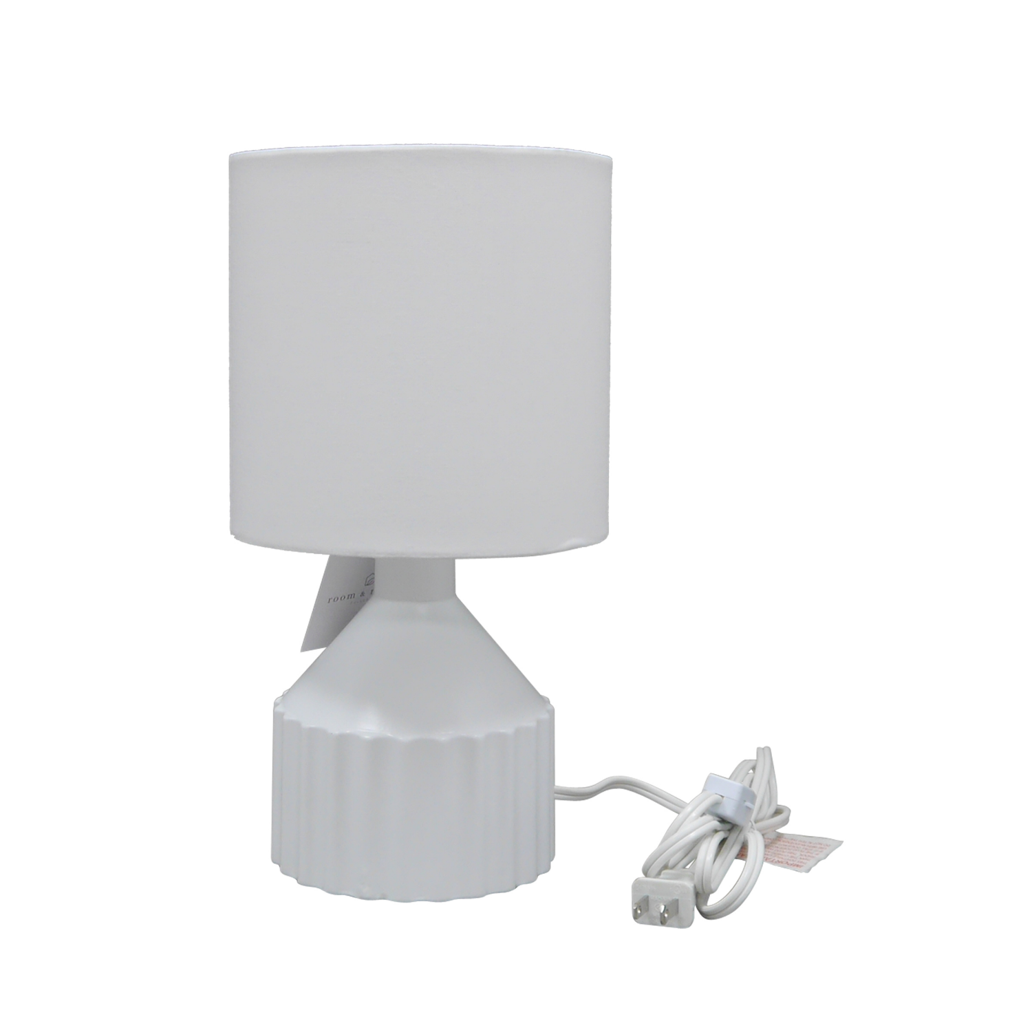 slide 4 of 5, ROOM & RETREAT RR Ribbed Ceramic Accent Lamp, 12.25 Inch, White, 12.25 in