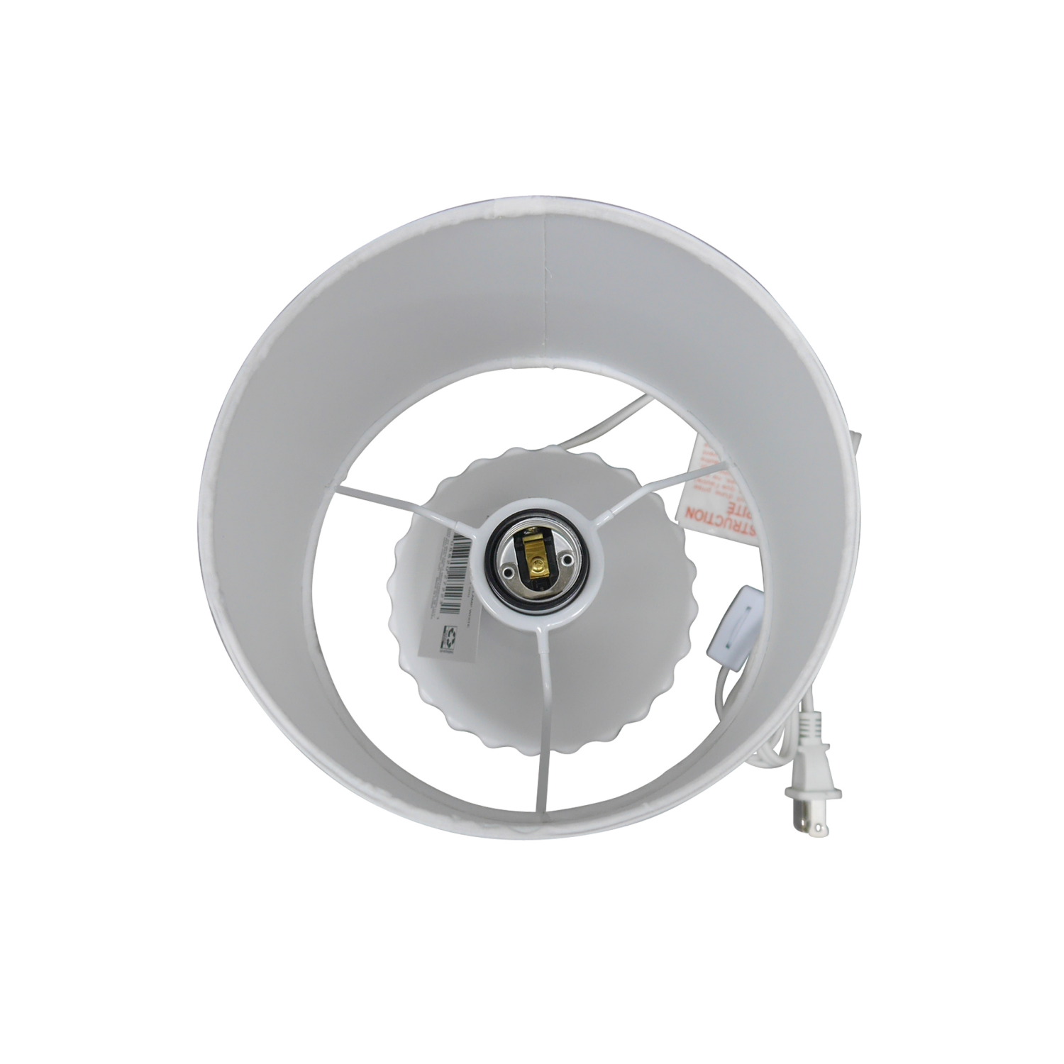 slide 5 of 5, ROOM & RETREAT RR Ribbed Ceramic Accent Lamp, 12.25 Inch, White, 12.25 in