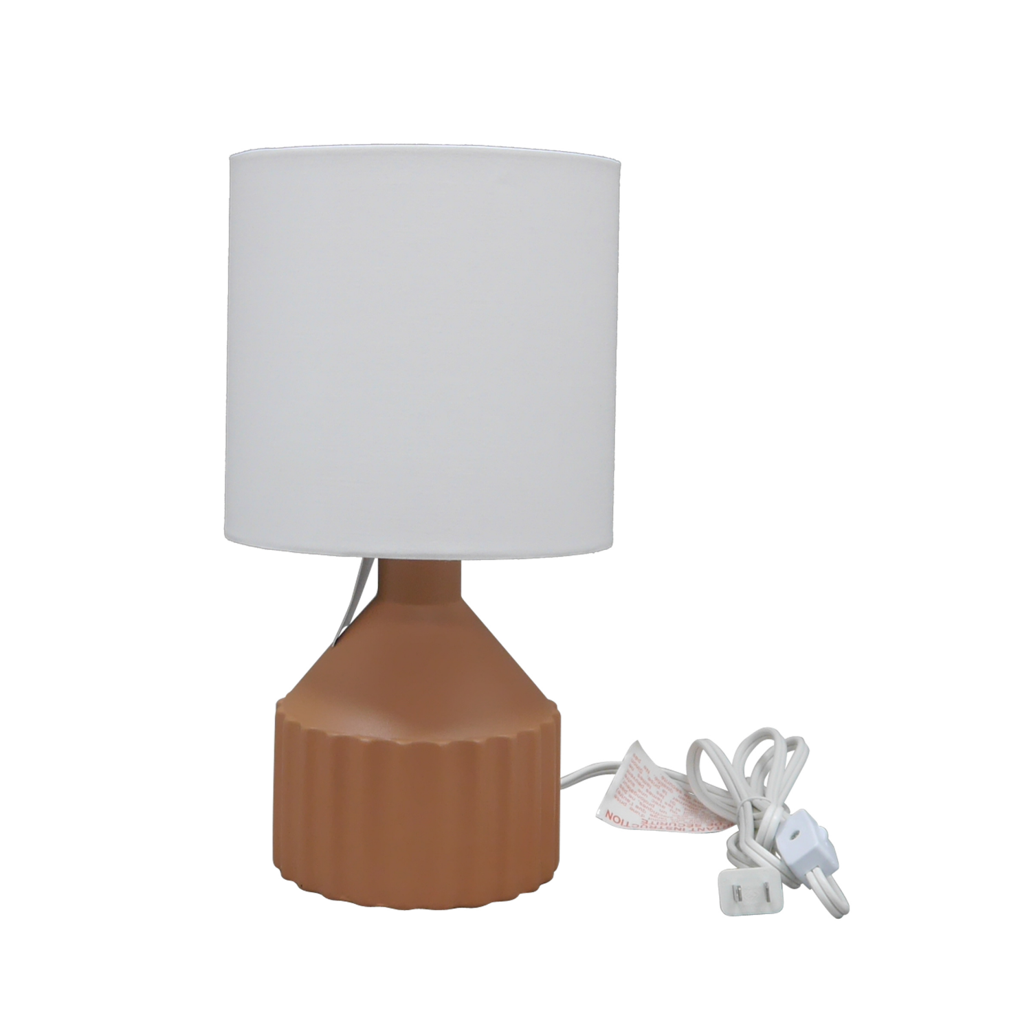 slide 4 of 5, ROOM & RETREAT RR Ribbed Ceramic Accent Lamp, 12.25 Inch, Rust, 12.25 in