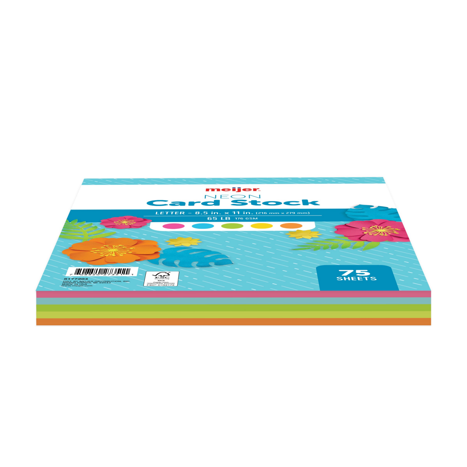 slide 3 of 7, Meijer Label Colored Cardstock, 1 ct