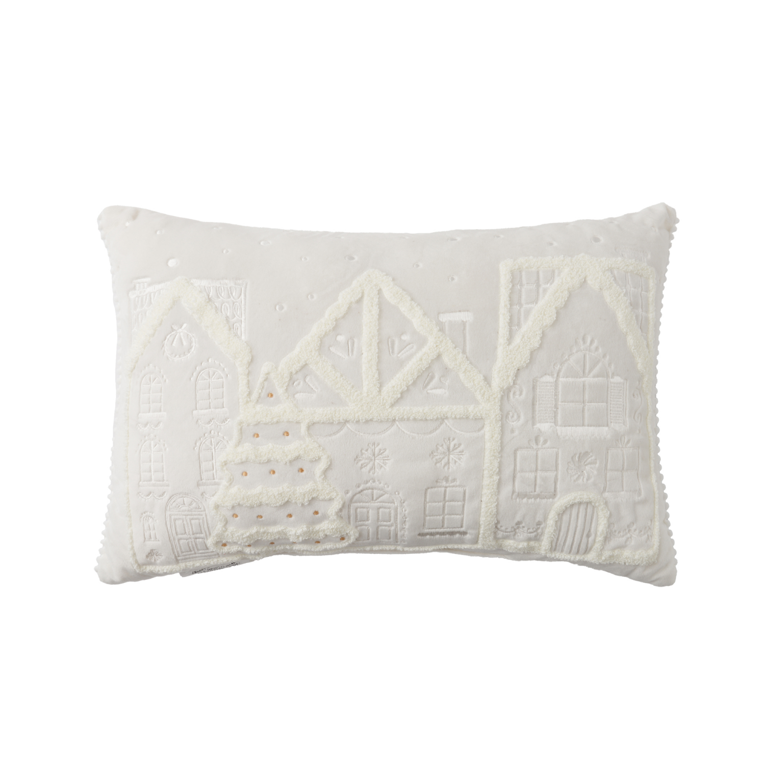 slide 1 of 2, December Home DH HOL COZY SNOWY TOWN PILLOW 14X20, 14 in x 20 in