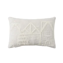 December Home DH HOL COZY SNOWY TOWN PILLOW 14X20