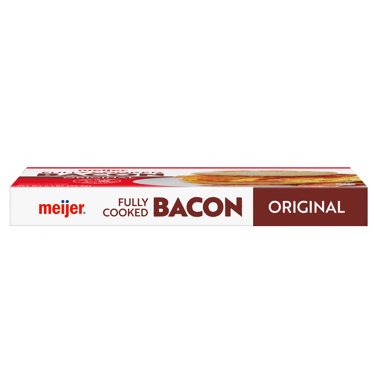 slide 3 of 8, Meijer Fully Cooked Bacon, 2.1 oz, 2.1 oz
