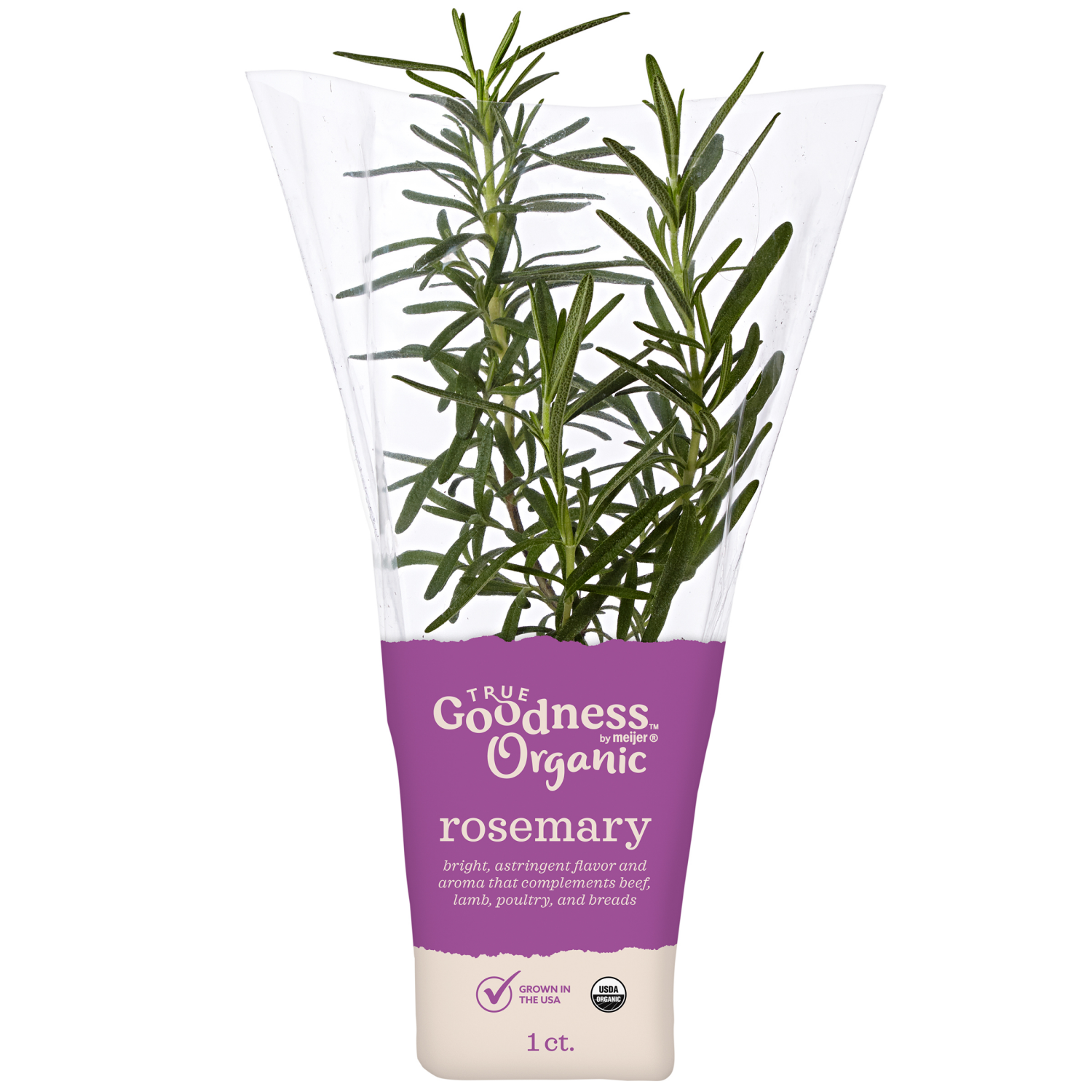slide 1 of 2, True Goodness Organic Potted Rosemary 4", 4 in