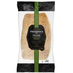 FRESH FROM MEIJER Frederik's by Meijer Take & Bake Ciabatta Italian Table Bread, 14 oz