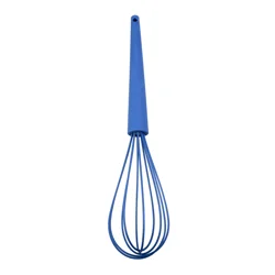 Grand Gourmet Silicone Whisk, Blue, 12 In