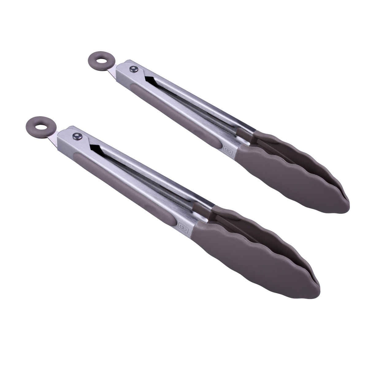 slide 3 of 3, Grand Gourmet Mini Silicone Tong set, Gray, 2 pieces, 2 ct