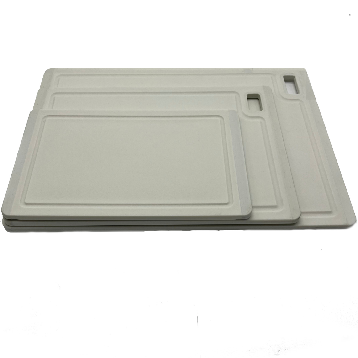 slide 2 of 2, Grand Gourmet Poly Cutting Board Nonslip, 3Piece, Cream, 3 ct