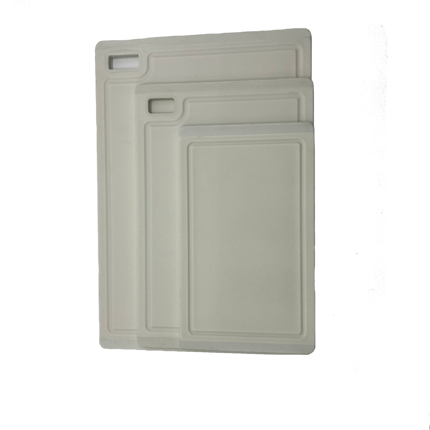 slide 1 of 2, Grand Gourmet Poly Cutting Board Nonslip, 3Piece, Cream, 3 ct