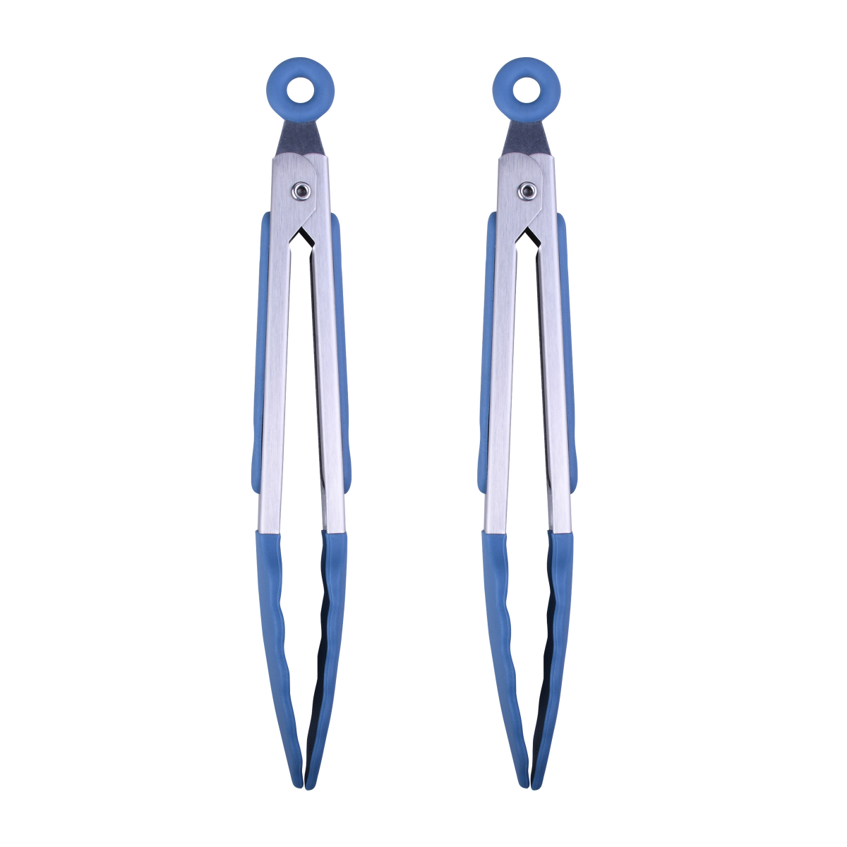 slide 2 of 3, Grand Gourmet Mini Silicone Tong set, Blue, 2 pieces, 2 ct