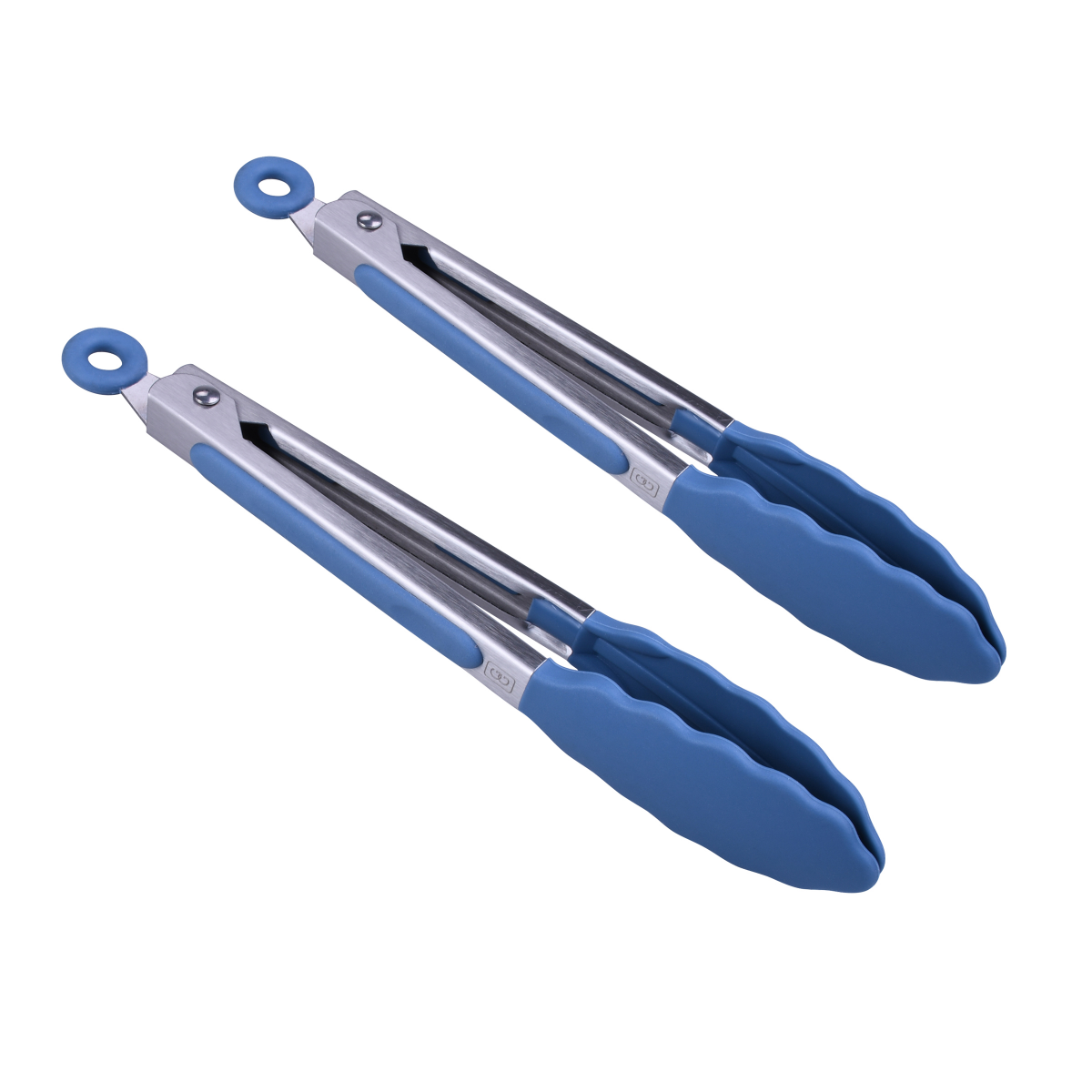 slide 3 of 3, Grand Gourmet Mini Silicone Tong set, Blue, 2 pieces, 2 ct