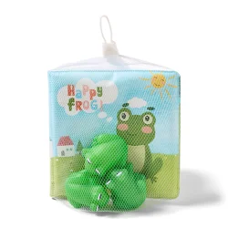 Bath Book And Toy Frogs 4pc