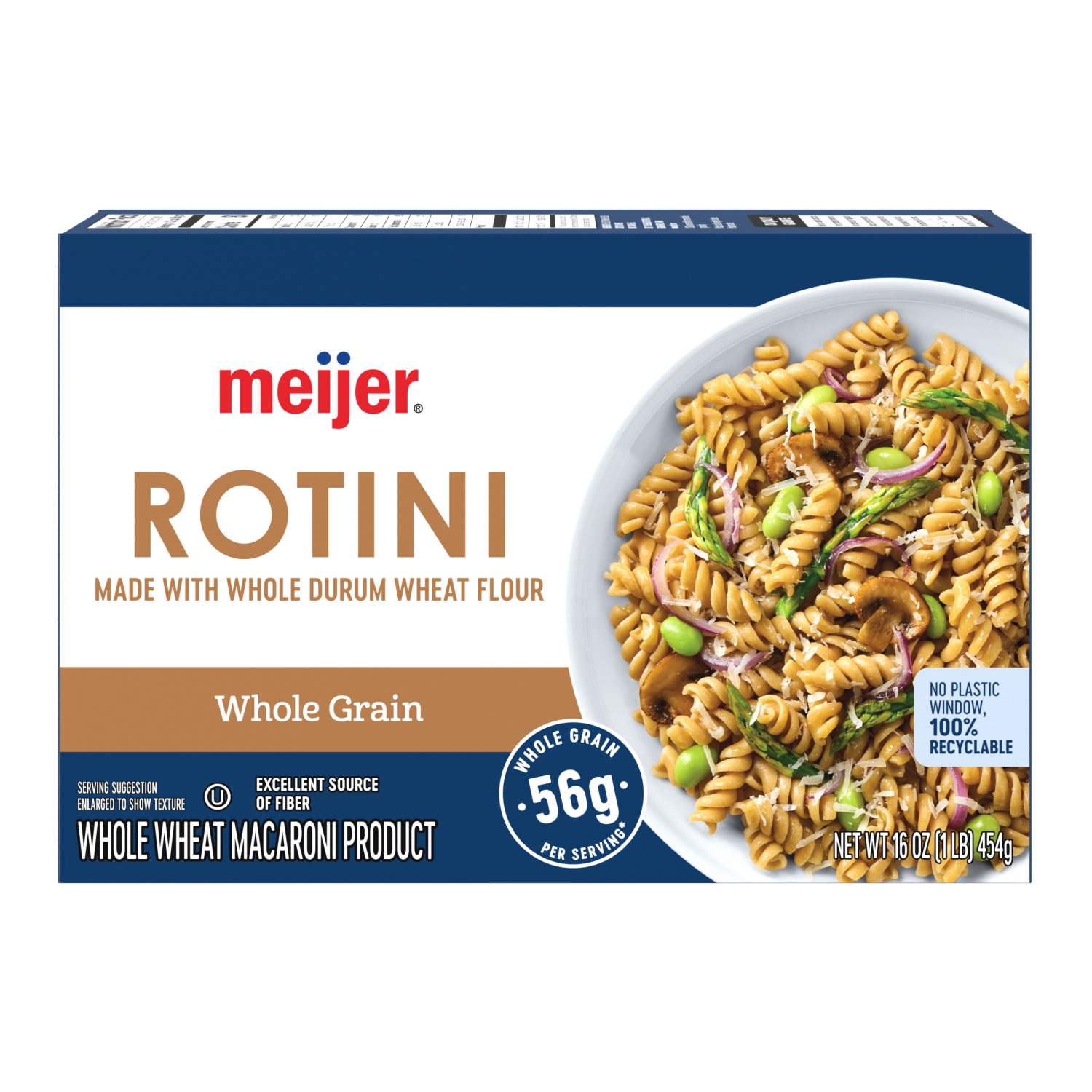 slide 2 of 5, Meijer Pasta Rotini Whole Grain, 16 oz