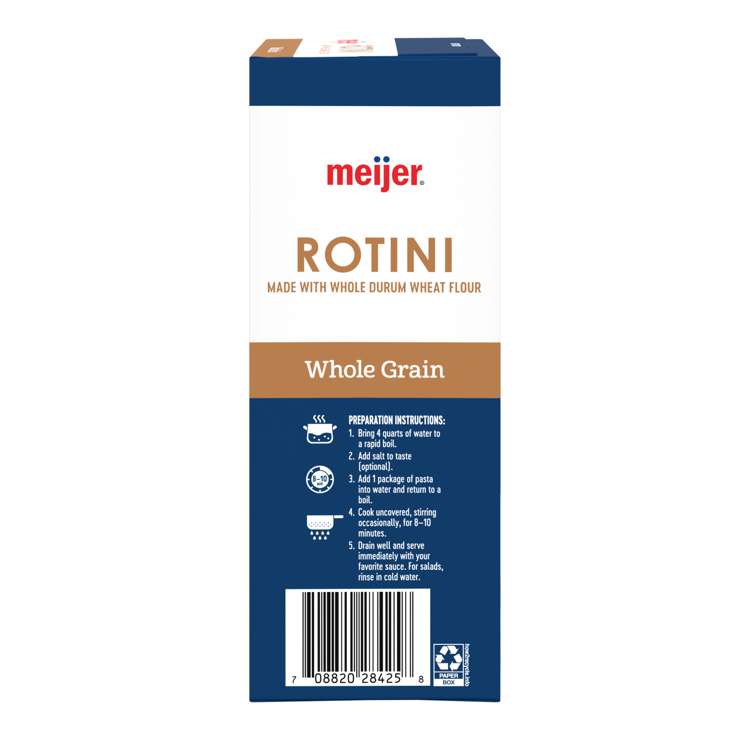 slide 4 of 5, Meijer Pasta Rotini Whole Grain, 16 oz
