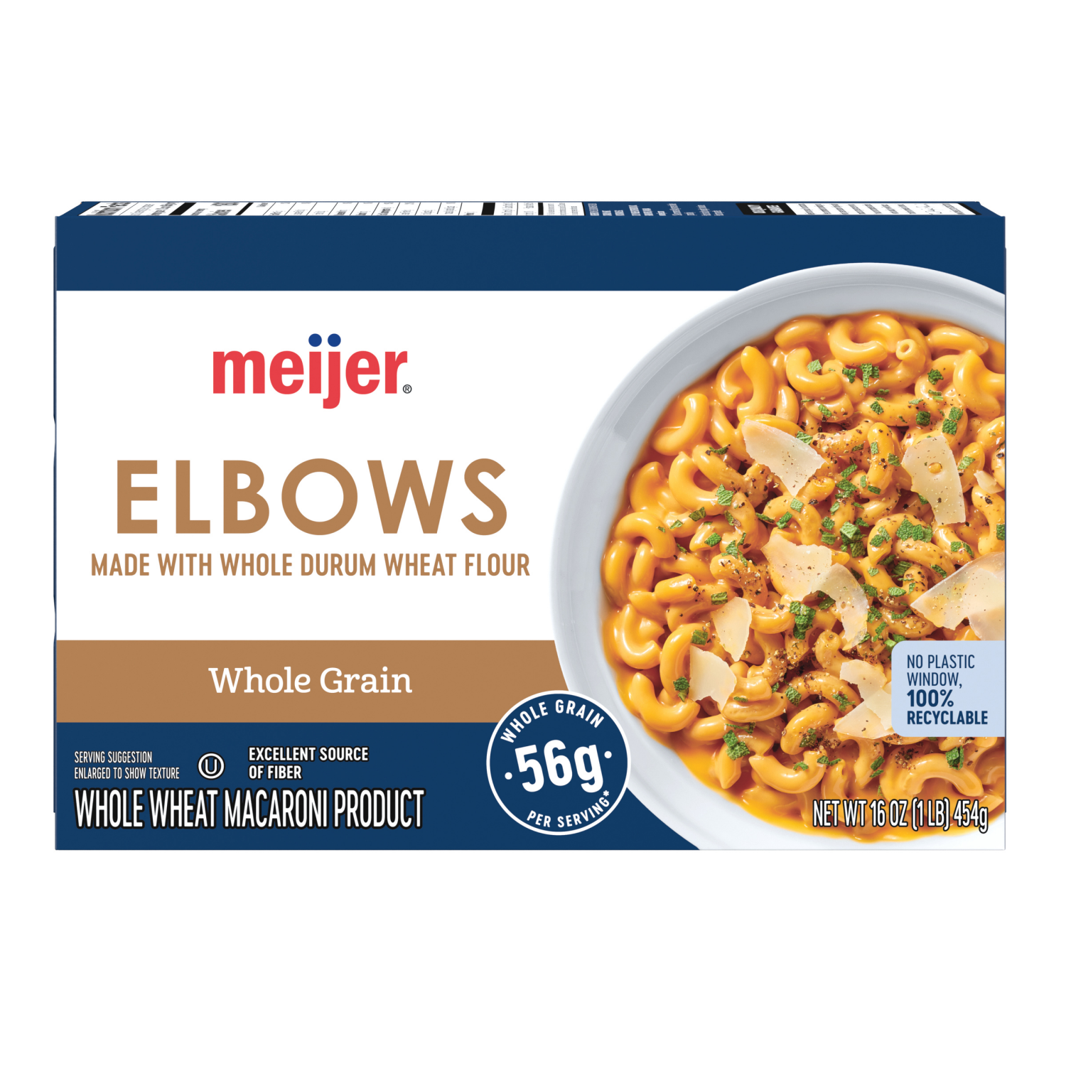 slide 4 of 5, Meijer Elbow Macaroni Whole Grain, 16 oz