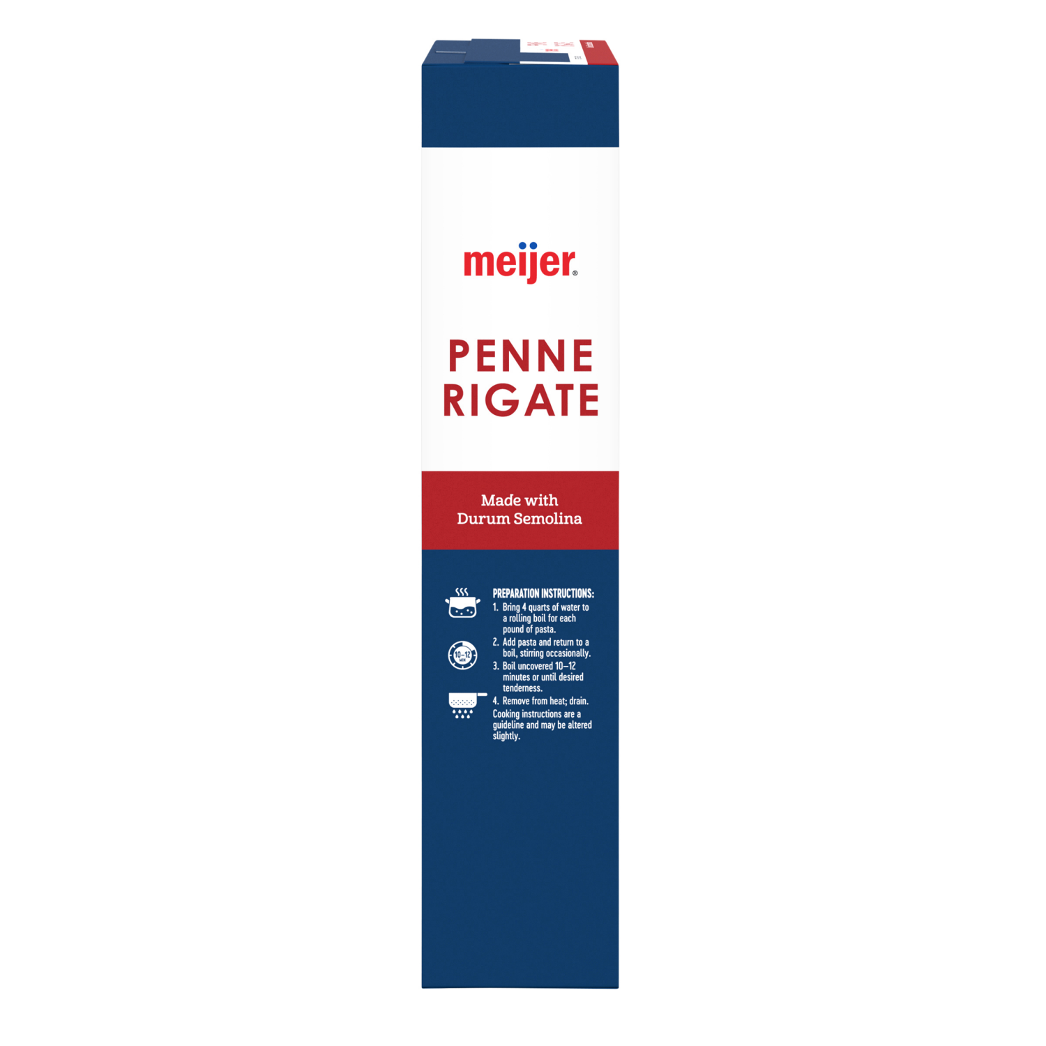 slide 4 of 8, Meijer Pasta Penne Rigate, 16 oz