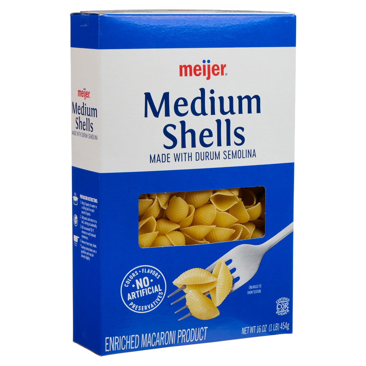 slide 6 of 8, Meijer Pasta Medium Shells, 16 oz